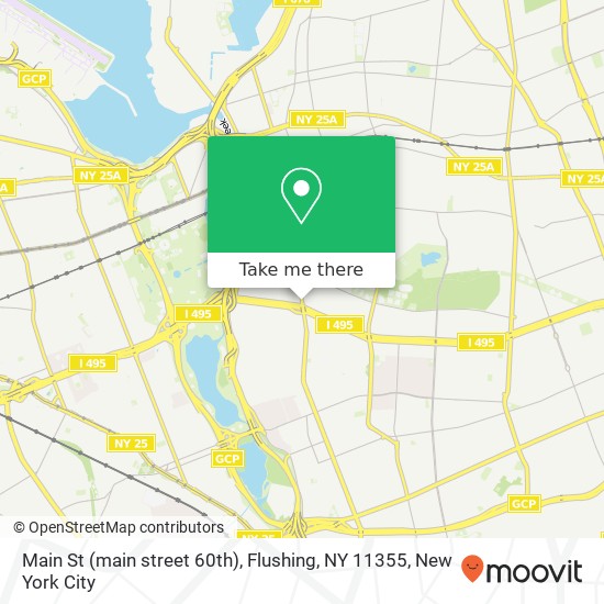 Mapa de Main St (main street 60th), Flushing, NY 11355