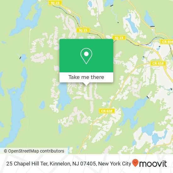 Mapa de 25 Chapel Hill Ter, Kinnelon, NJ 07405