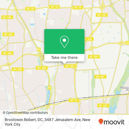 Brostowin Robert, DC, 3487 Jerusalem Ave map