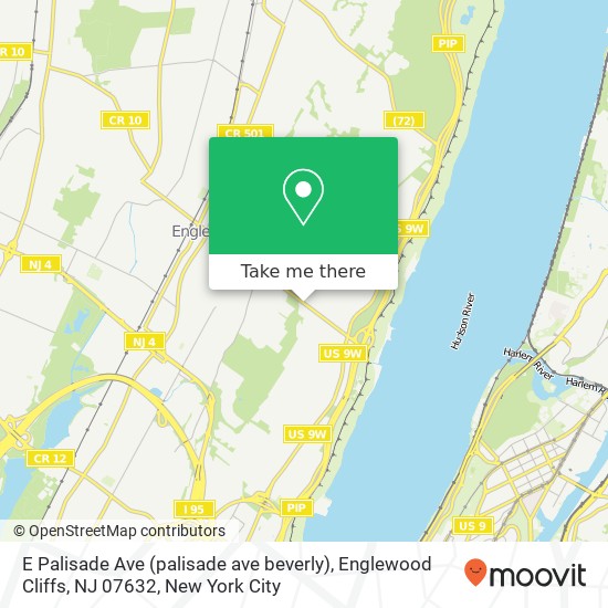 Mapa de E Palisade Ave (palisade ave beverly), Englewood Cliffs, NJ 07632