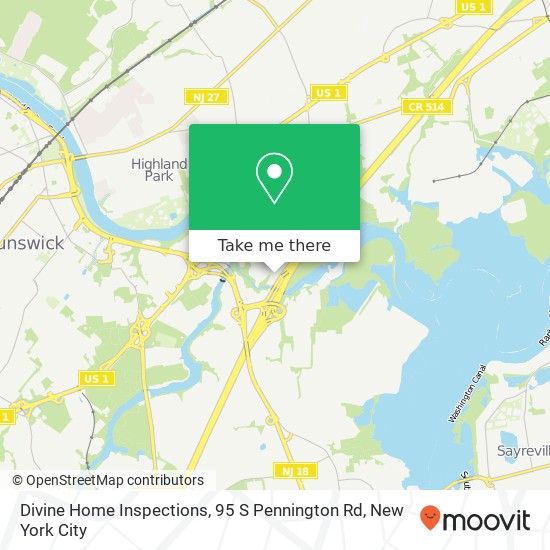 Mapa de Divine Home Inspections, 95 S Pennington Rd