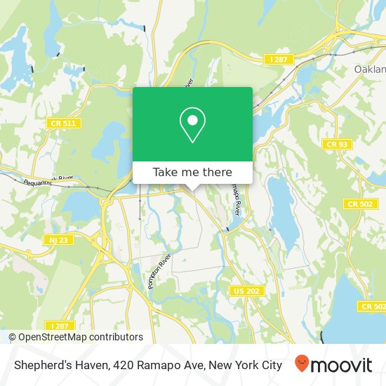 Mapa de Shepherd's Haven, 420 Ramapo Ave