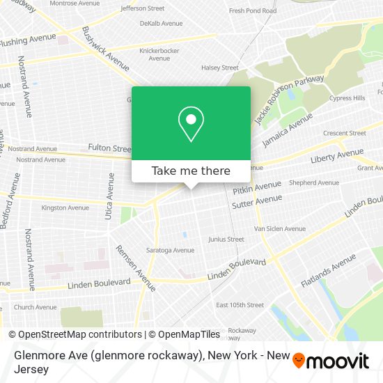 Mapa de Glenmore Ave (glenmore rockaway)
