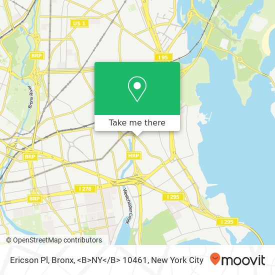 Mapa de Ericson Pl, Bronx, <B>NY< / B> 10461