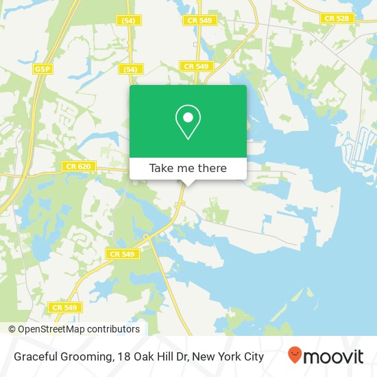 Mapa de Graceful Grooming, 18 Oak Hill Dr