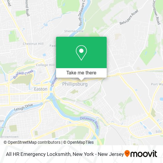 Mapa de All HR Emergency Locksmith