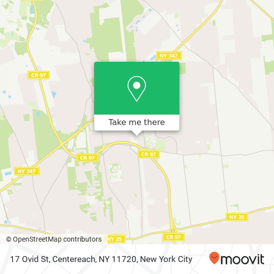 Mapa de 17 Ovid St, Centereach, NY 11720