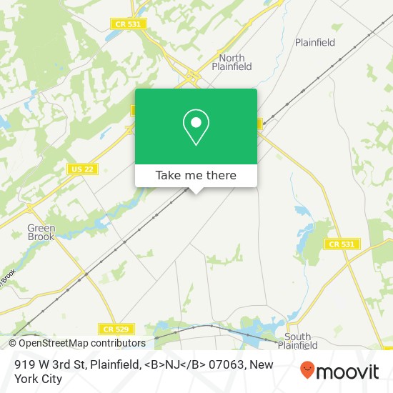 919 W 3rd St, Plainfield, <B>NJ< / B> 07063 map