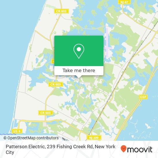 Mapa de Patterson Electric, 239 Fishing Creek Rd