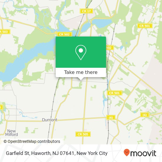 Mapa de Garfield St, Haworth, NJ 07641