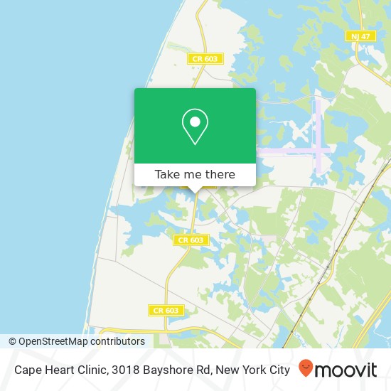 Mapa de Cape Heart Clinic, 3018 Bayshore Rd