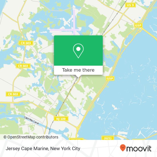 Jersey Cape Marine map