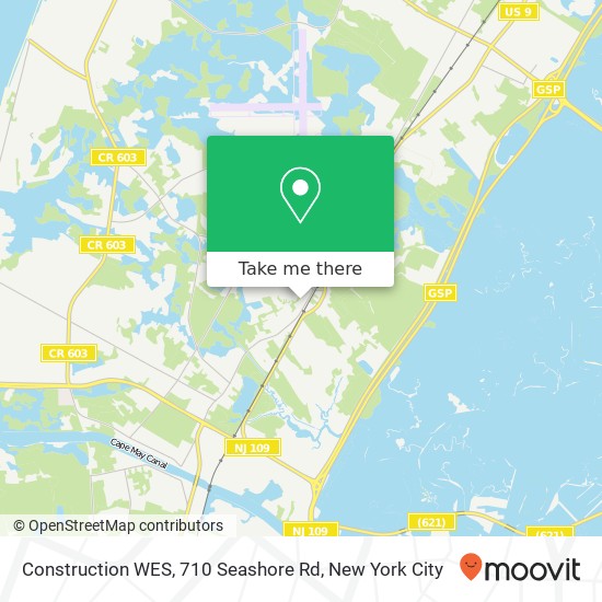 Mapa de Construction WES, 710 Seashore Rd