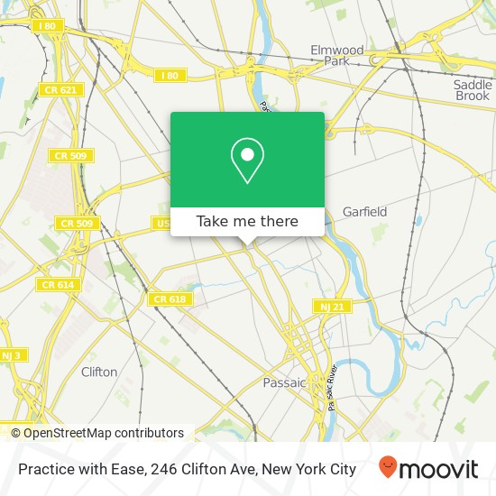 Mapa de Practice with Ease, 246 Clifton Ave
