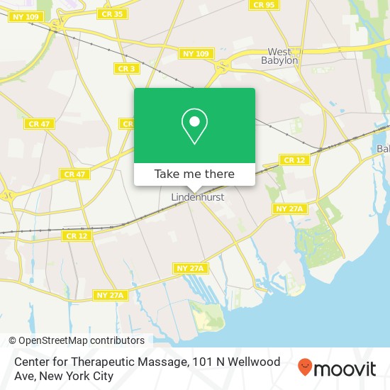 Mapa de Center for Therapeutic Massage, 101 N Wellwood Ave