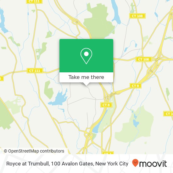 Royce at Trumbull, 100 Avalon Gates map