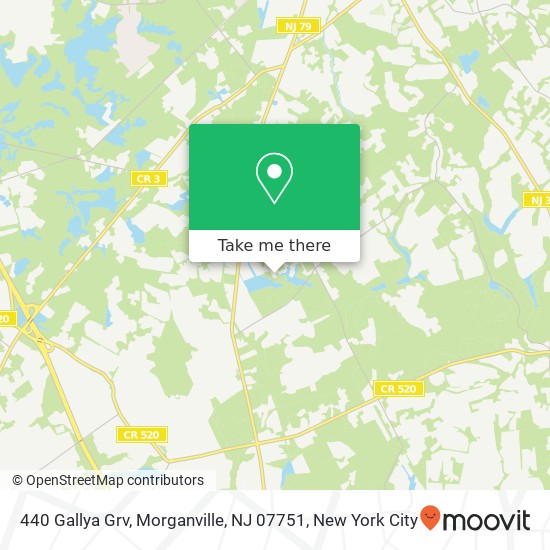 Mapa de 440 Gallya Grv, Morganville, NJ 07751