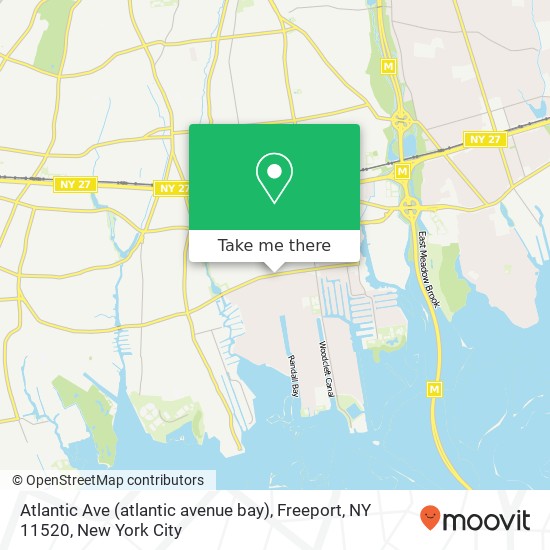 Mapa de Atlantic Ave (atlantic avenue bay), Freeport, NY 11520