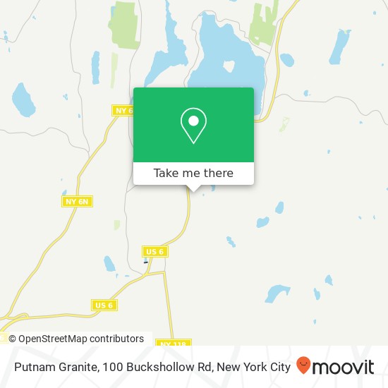Mapa de Putnam Granite, 100 Buckshollow Rd