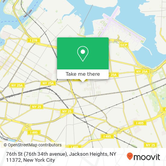 76th St (76th 34th avenue), Jackson Heights, NY 11372 map