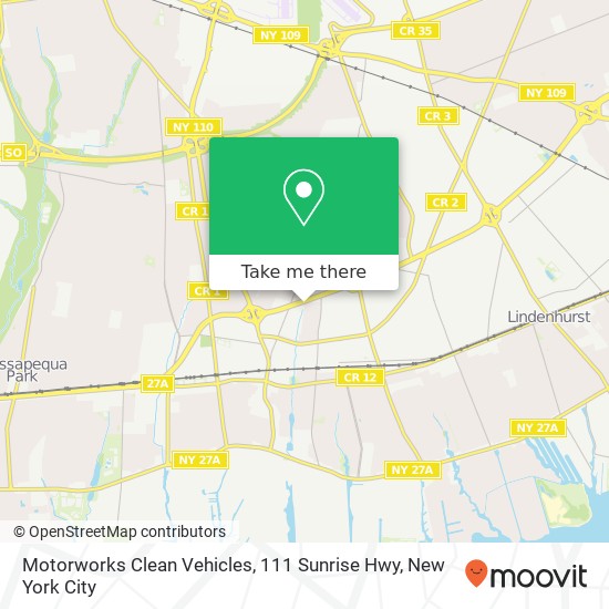 Motorworks Clean Vehicles, 111 Sunrise Hwy map