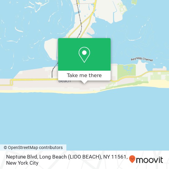 Mapa de Neptune Blvd, Long Beach (LIDO BEACH), NY 11561