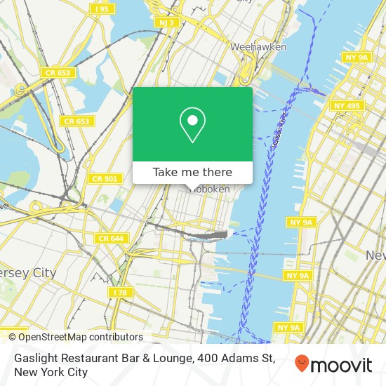 Gaslight Restaurant Bar & Lounge, 400 Adams St map