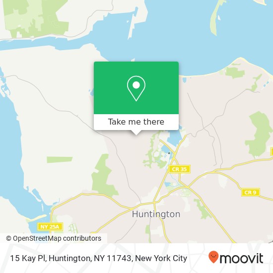 Mapa de 15 Kay Pl, Huntington, NY 11743