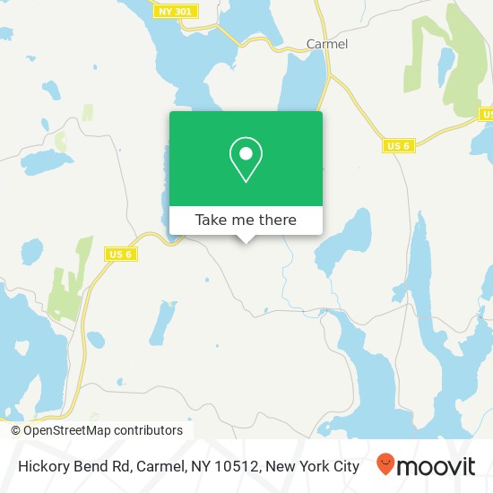 Mapa de Hickory Bend Rd, Carmel, NY 10512