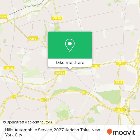 Mapa de Hills Automobile Service, 2027 Jericho Tpke