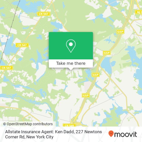 Mapa de Allstate Insurance Agent: Ken Dadd, 227 Newtons Corner Rd