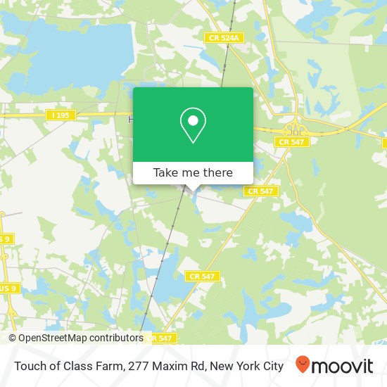 Mapa de Touch of Class Farm, 277 Maxim Rd