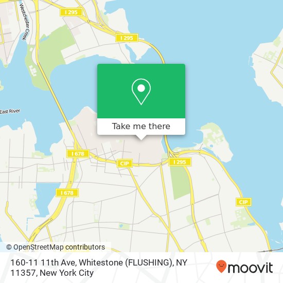 160-11 11th Ave, Whitestone (FLUSHING), NY 11357 map