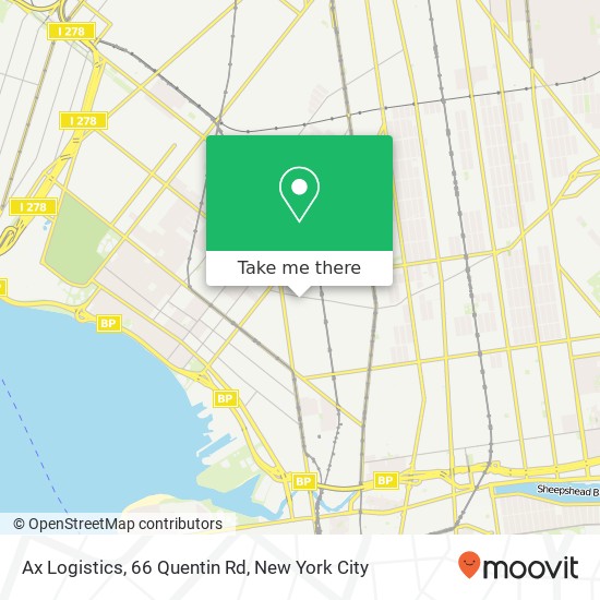 Ax Logistics, 66 Quentin Rd map