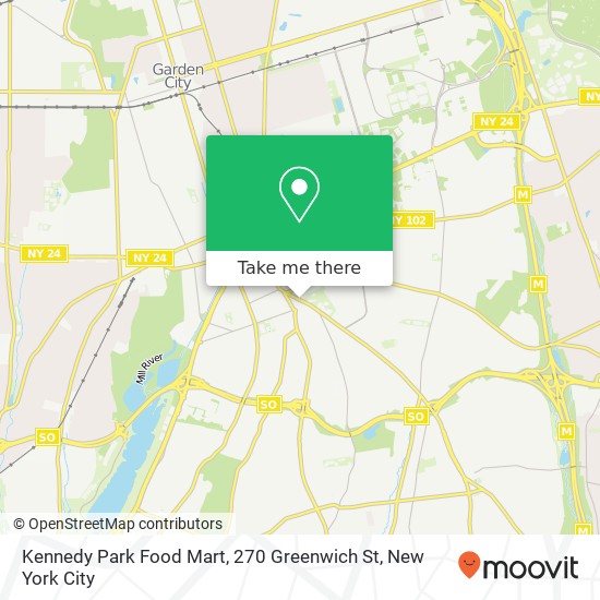 Mapa de Kennedy Park Food Mart, 270 Greenwich St