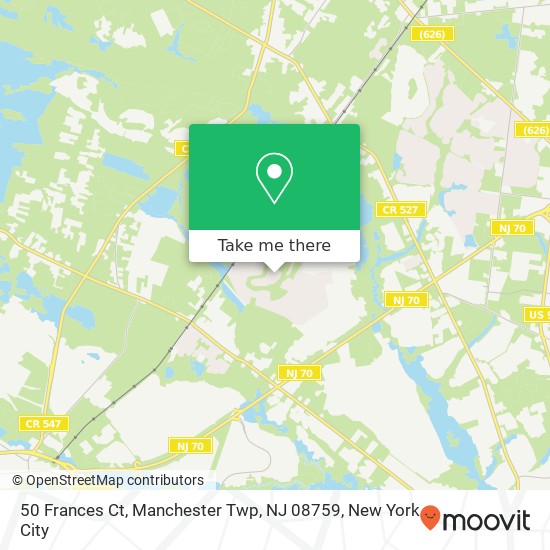 50 Frances Ct, Manchester Twp, NJ 08759 map