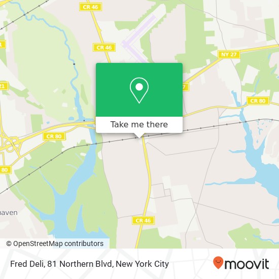 Mapa de Fred Deli, 81 Northern Blvd