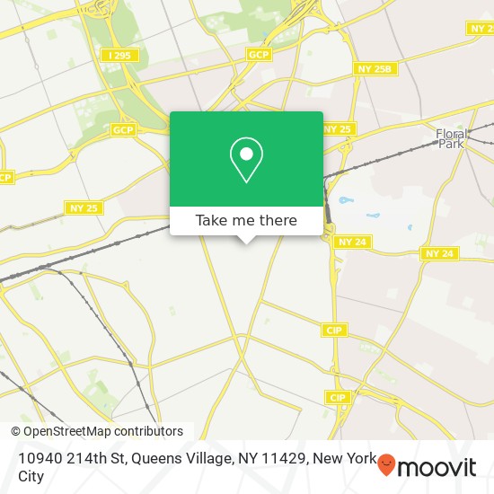 Mapa de 10940 214th St, Queens Village, NY 11429