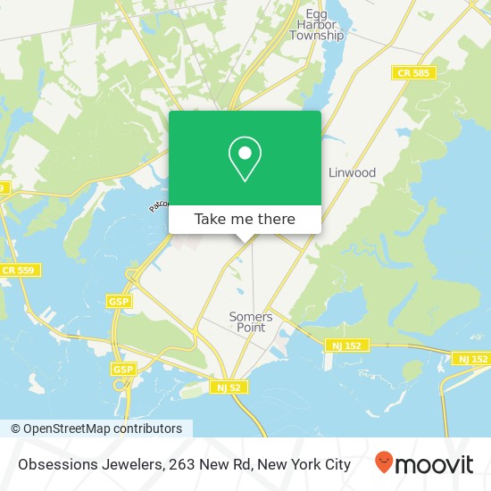 Mapa de Obsessions Jewelers, 263 New Rd