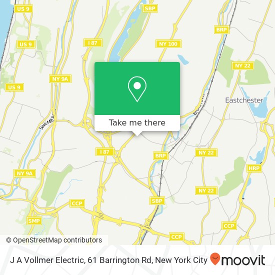 Mapa de J A Vollmer Electric, 61 Barrington Rd