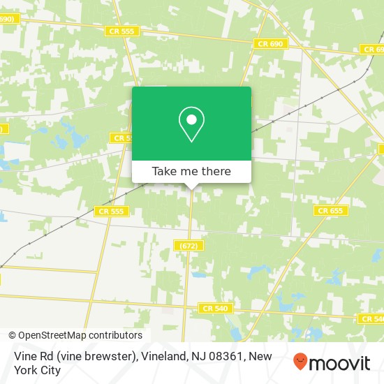 Mapa de Vine Rd (vine brewster), Vineland, NJ 08361