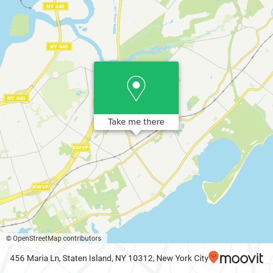 Mapa de 456 Maria Ln, Staten Island, NY 10312
