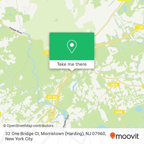 32 One Bridge Ct, Morristown (Harding), NJ 07960 map