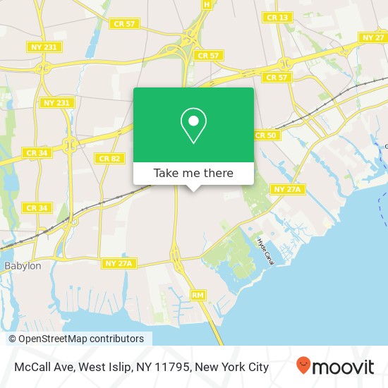 Mapa de McCall Ave, West Islip, NY 11795
