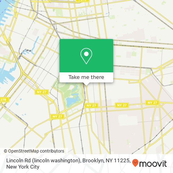 Mapa de Lincoln Rd (lincoln washington), Brooklyn, NY 11225