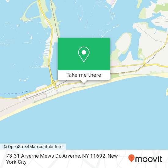 Mapa de 73-31 Arverne Mews Dr, Arverne, NY 11692