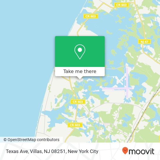 Texas Ave, Villas, NJ 08251 map
