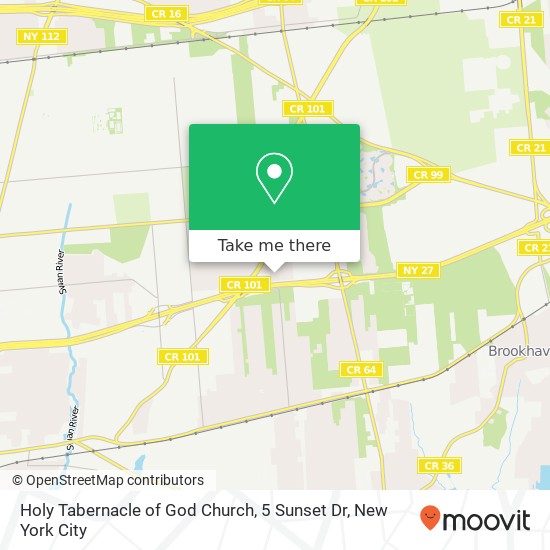 Mapa de Holy Tabernacle of God Church, 5 Sunset Dr