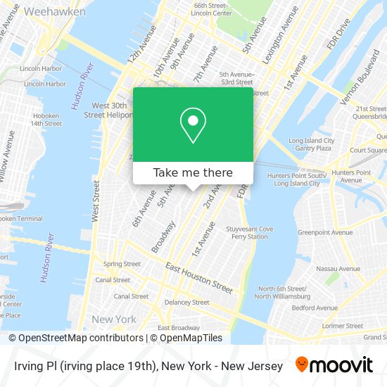 Mapa de Irving Pl (irving place 19th)