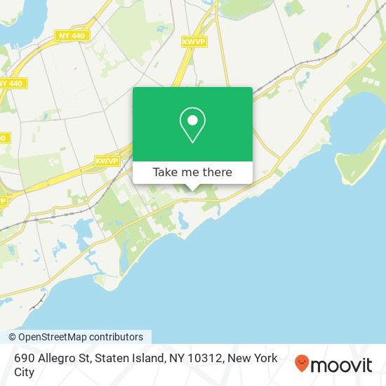 Mapa de 690 Allegro St, Staten Island, NY 10312